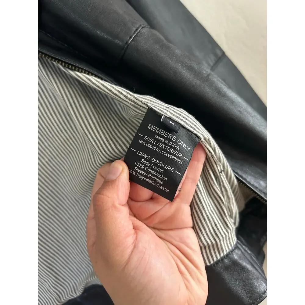 Members Only Leather Jacket - Picture 4 of 7